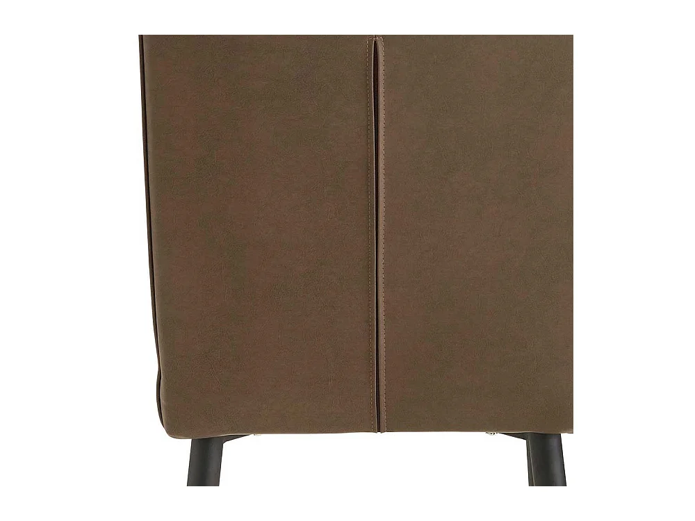 Esszimmerstühle in Braun Kunstleder hoher Lehne (2er Set)