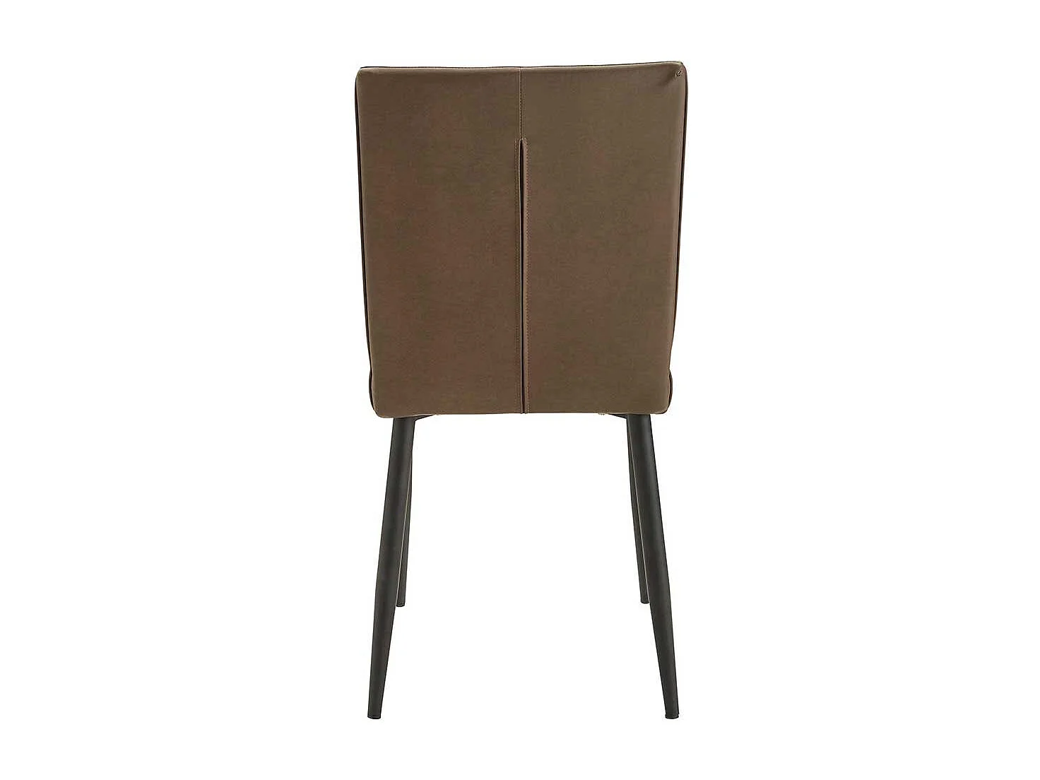 Esszimmerstühle in Braun Kunstleder hoher Lehne (2er Set)