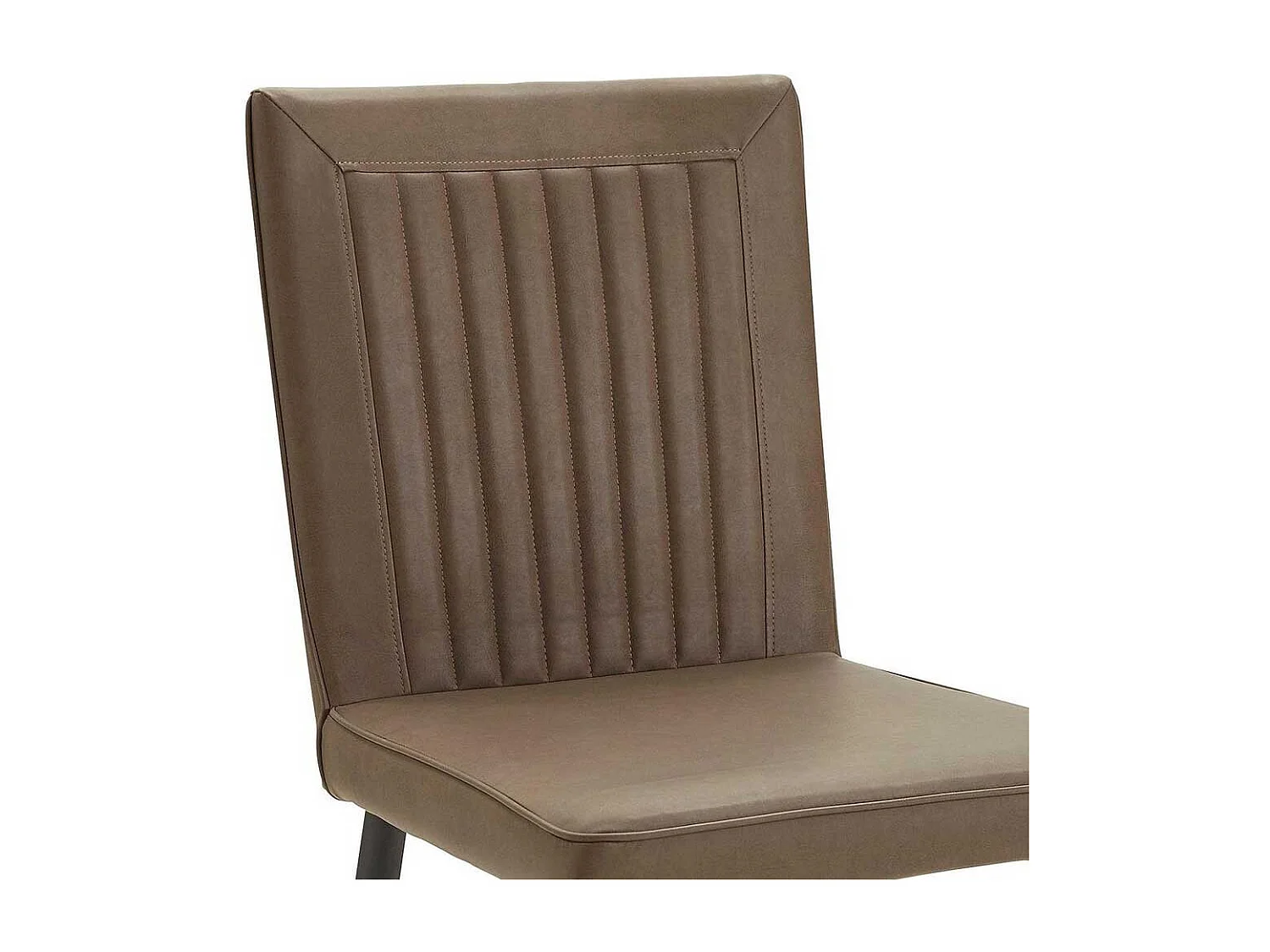 Esszimmerstühle in Braun Kunstleder hoher Lehne (2er Set)