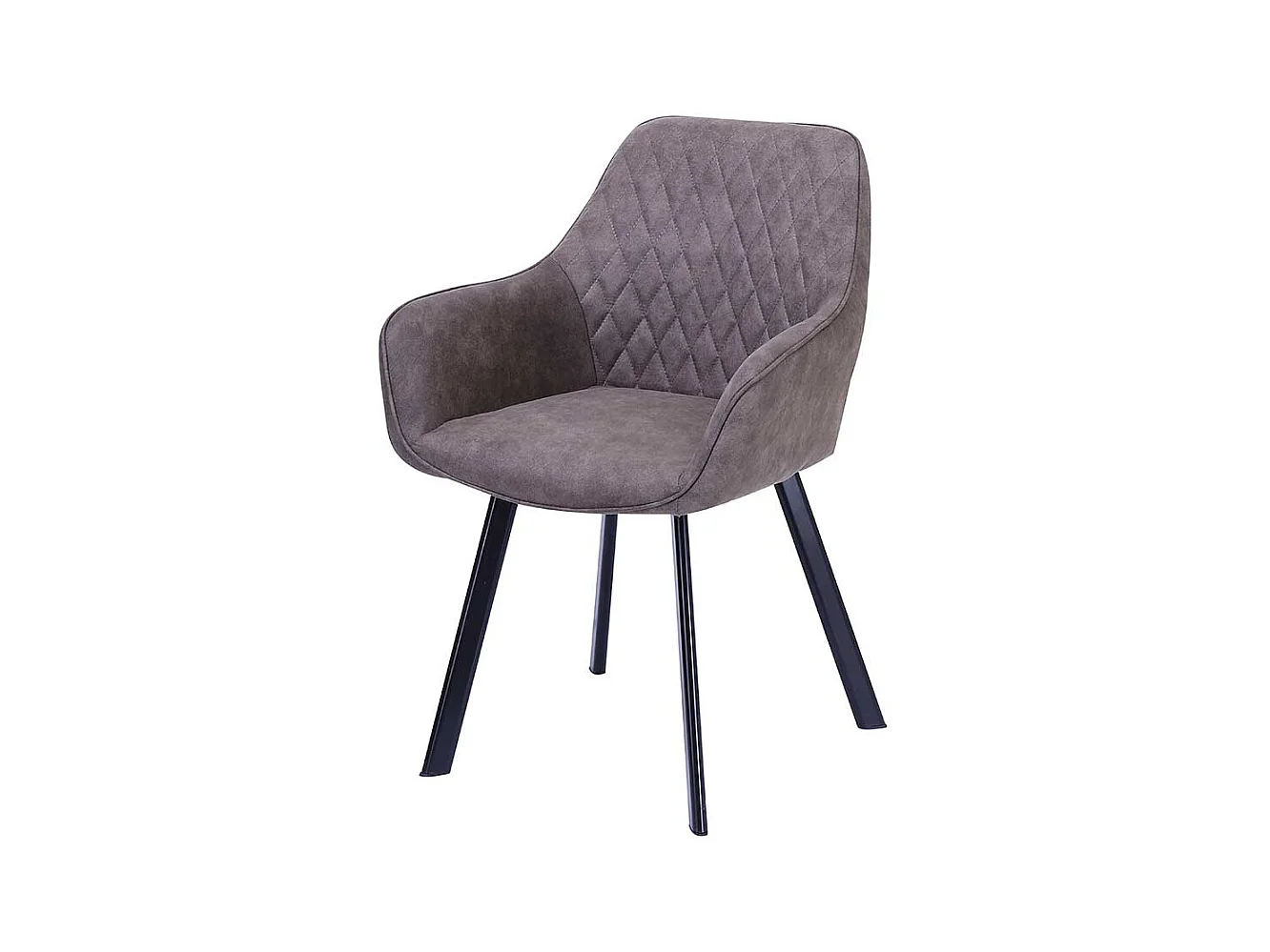 Armlehner in Taupe Microfaser Fußgestell aus Edelstahl (2er Set)