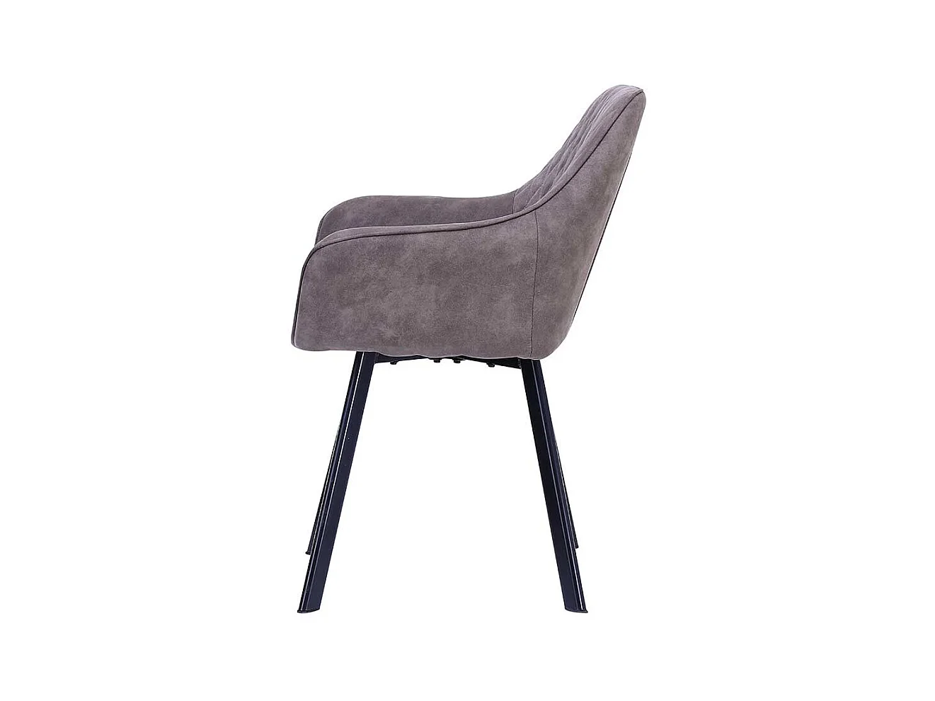 Armlehner in Taupe Microfaser Fußgestell aus Edelstahl (2er Set)