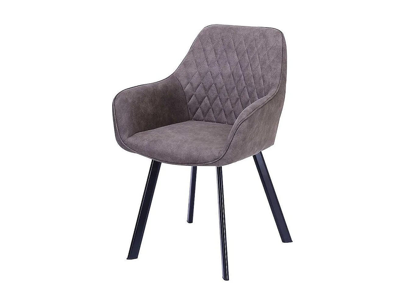 Armlehner in Taupe Microfaser Fußgestell aus Edelstahl (2er Set)