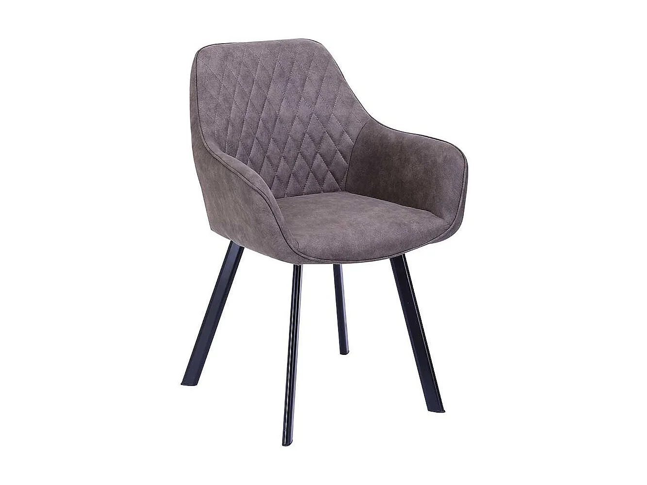 Armlehner in Taupe Microfaser Fußgestell aus Edelstahl (2er Set)