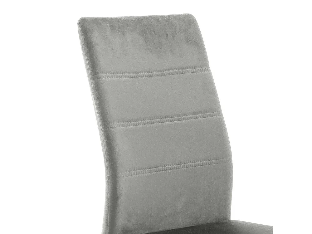 Freischwinger Stuhl Polsterstuhl Esszimmer in Grau mit Gestell aus Metall (4er Set)