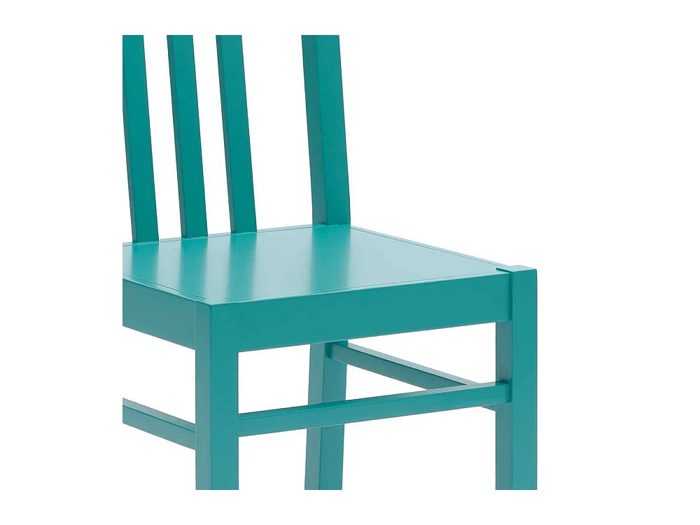 Esszimmerstuhl in Türkis Buche Massivholz (2er Set)