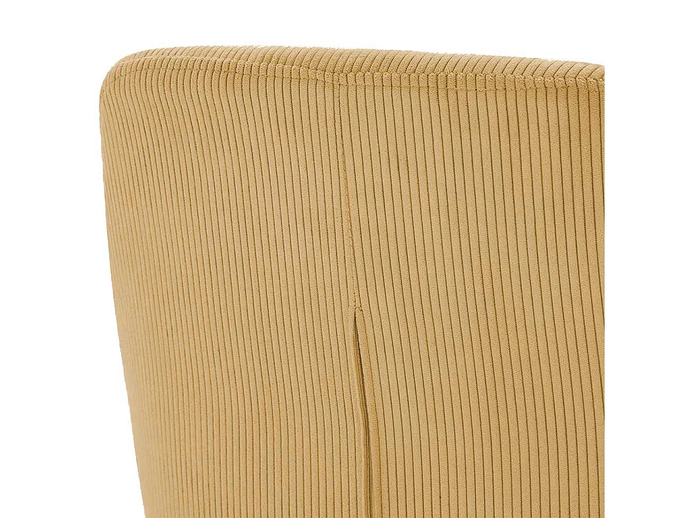 Esszimmerarmlehnstuhl in Goldgelb und Schwarz Gestell aus Metall (2er Set)