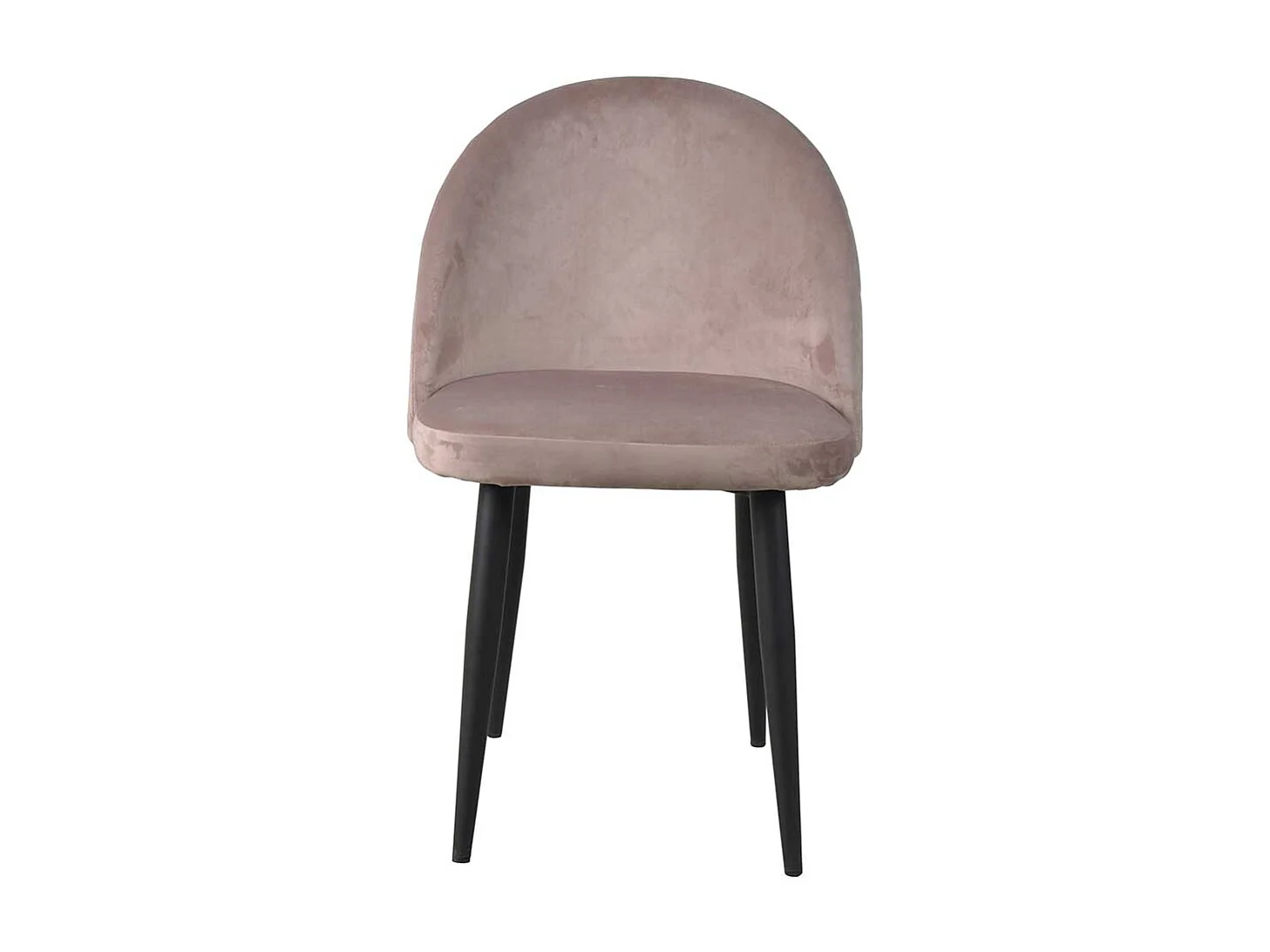 Design Esszimmerstühle in Altrosa Samt Metallgestell (2er Set)