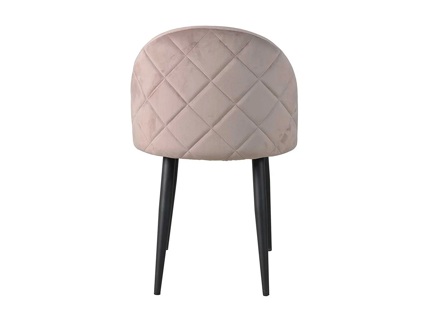 Design Esszimmerstühle in Altrosa Samt Metallgestell (2er Set)