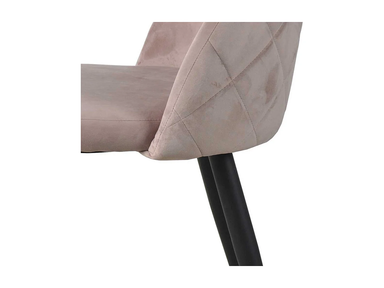 Design Esszimmerstühle in Altrosa Samt Metallgestell (2er Set)