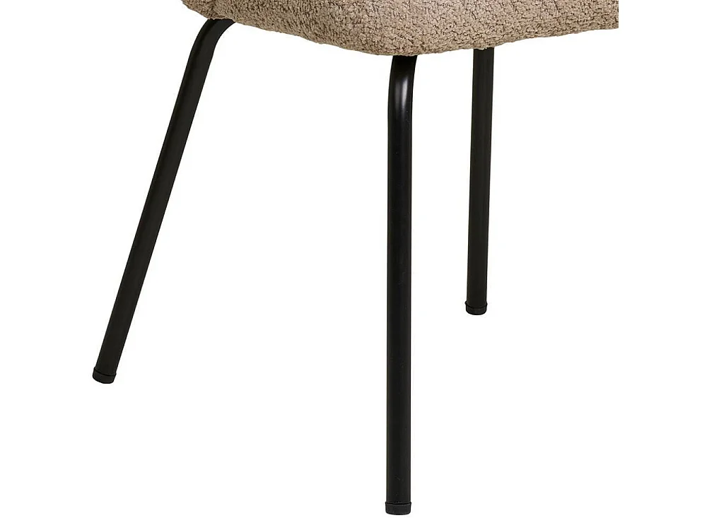 Esszimmerstuhl Esstischstuhl in Beige mit gepolsterter Rückenlehne (2er Set)