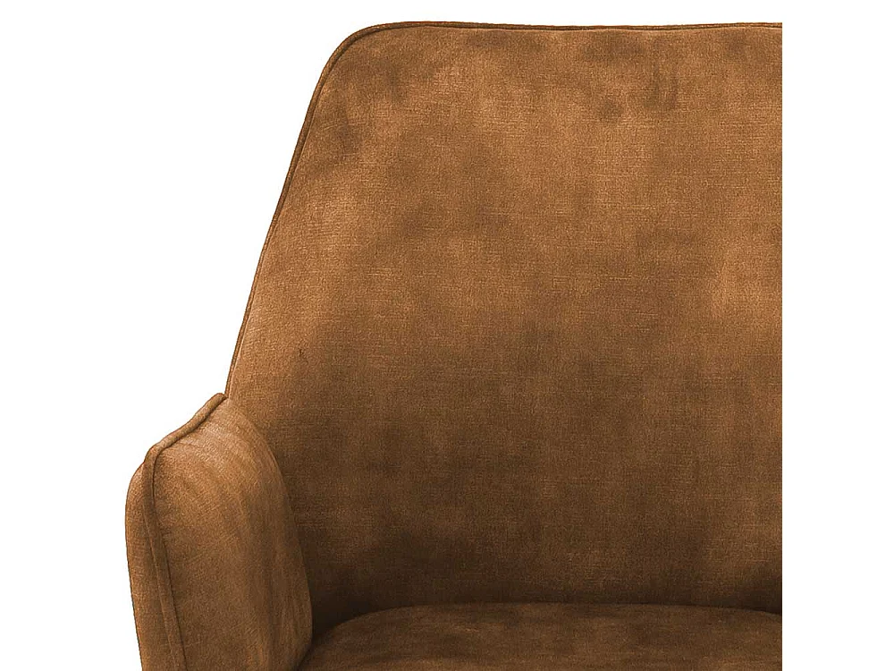 Drehbare Polsterstühle in Ocker Gelb und Schwarz Armlehnen (2er Set)