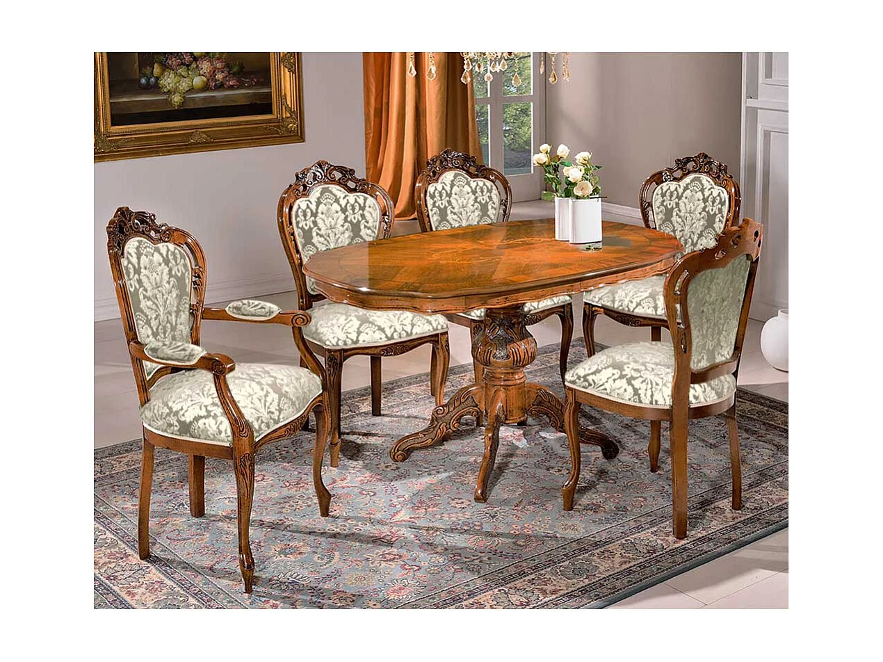 Esstischstuhl mit hoher Lehne Barockstil