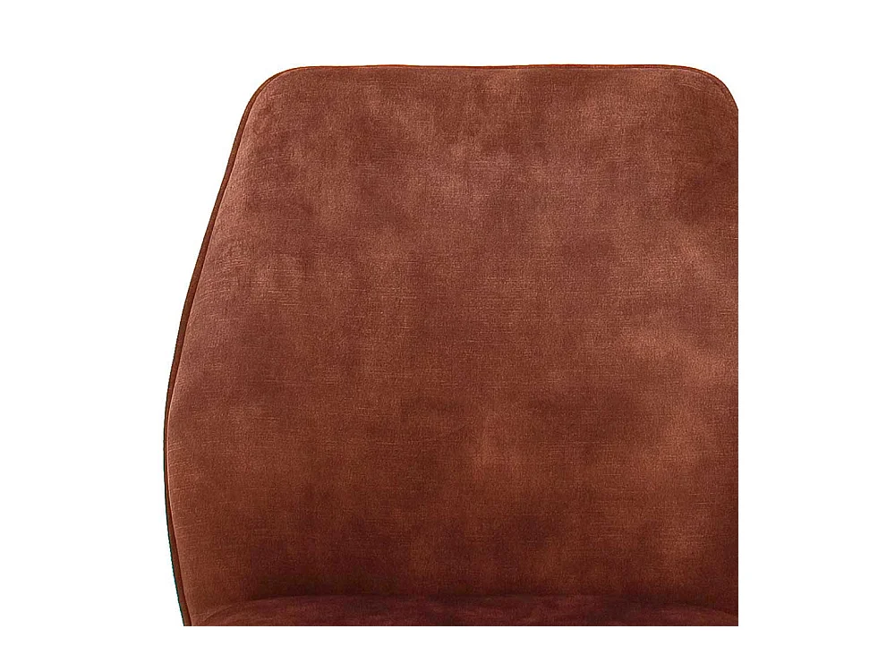 Drehbare Polsterstühle in Rostfarben Velours Metallgestell (2er Set)