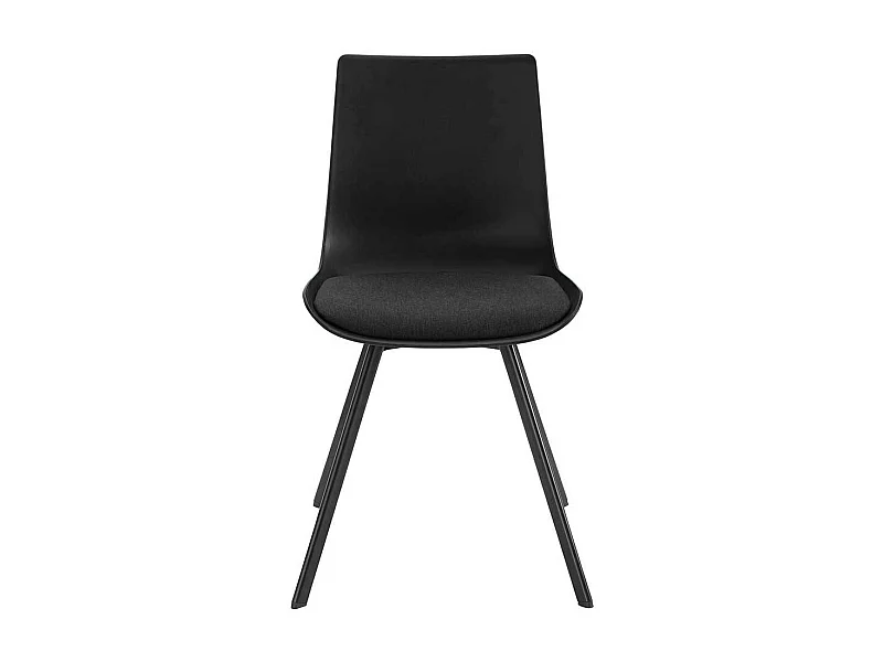 Moderne Esstisch Stühle in Schwarz Kunststoff (2er Set)