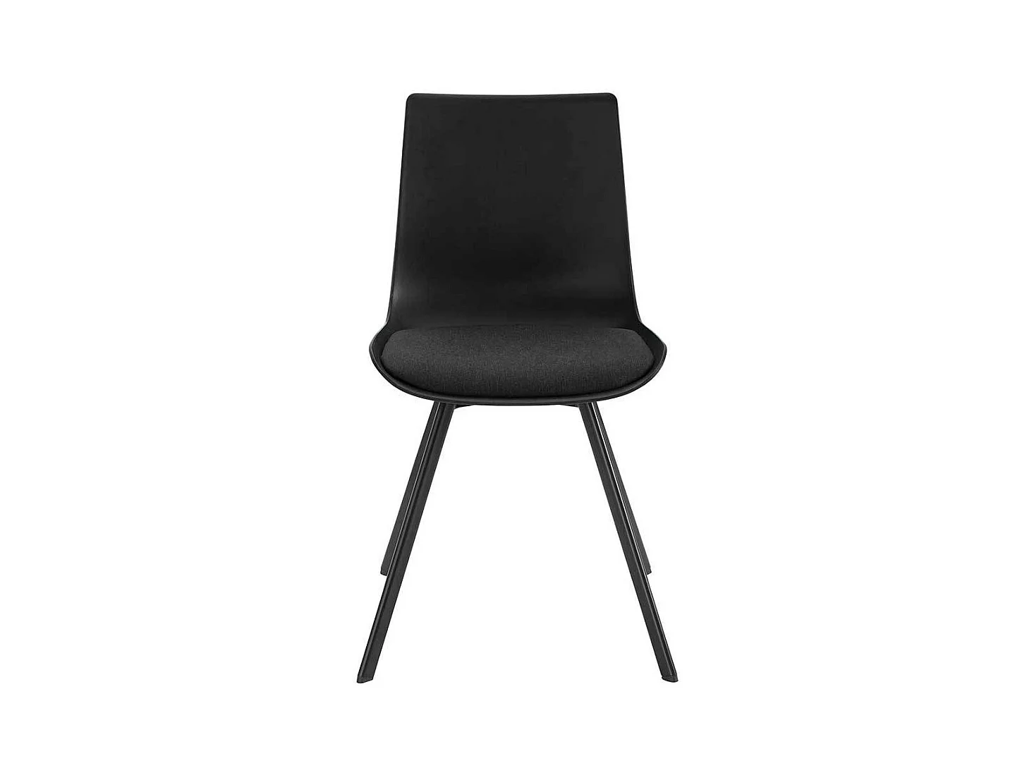 Moderne Esstisch St�hle in Schwarz Kunststoff (2er Set)