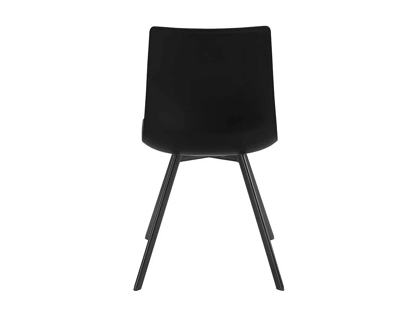 Moderne Esstisch Stühle in Schwarz Kunststoff (2er Set)