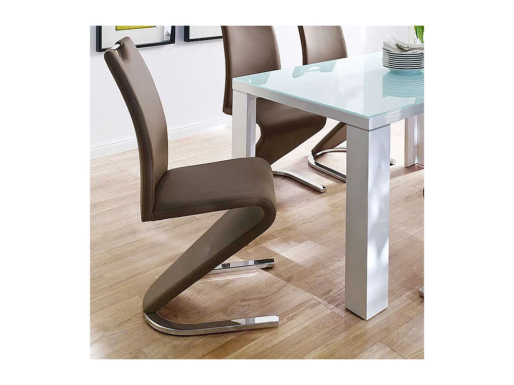 Esszimmerstuhl in Braun modern (2er Set)