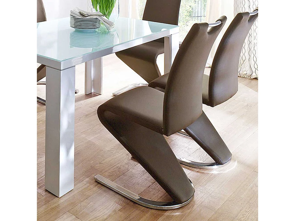 Esszimmerstuhl in Braun modern (2er Set)