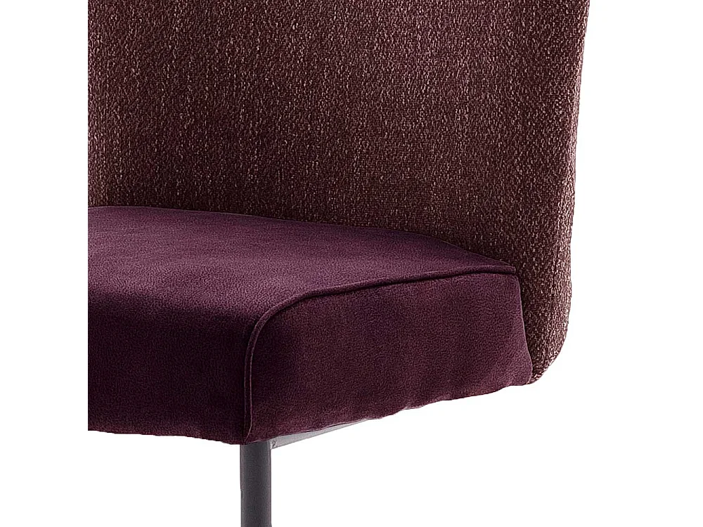 Freischwingerst�hle in Dunkelrot hoher Lehne (2er Set)