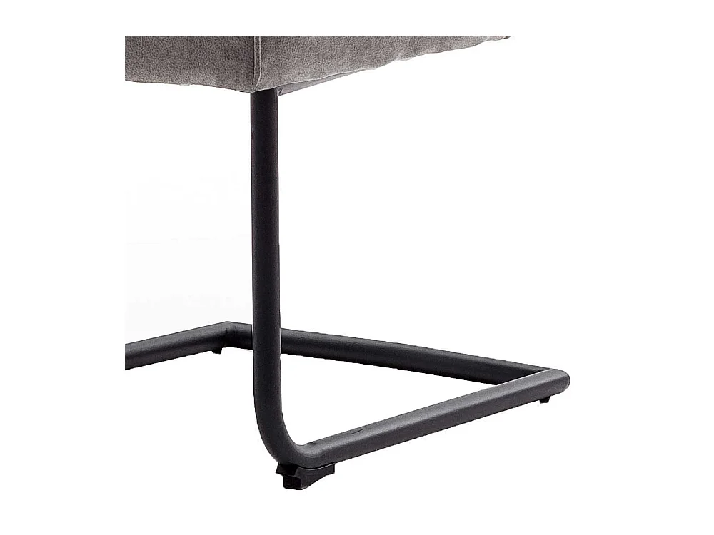 Schwingst�hle in Grau Stoff hoher Lehne (2er Set)