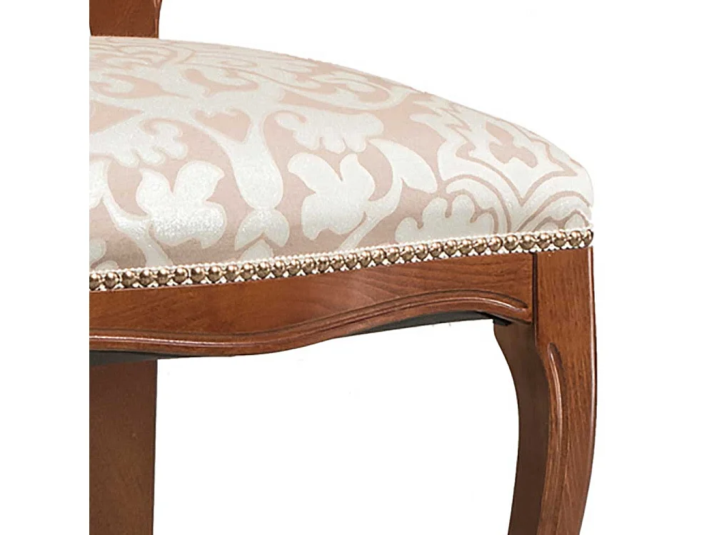 Esszimmerstuhl Polsterstuhl mit gepolsterter Rückenlehne im Barockstil (2er Set)