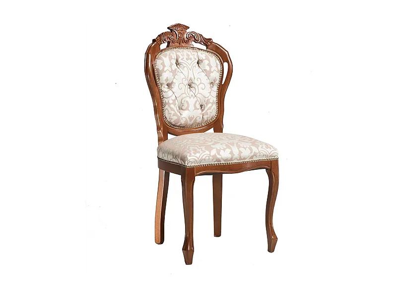 Esszimmerstuhl Polsterstuhl mit gepolsterter Rückenlehne im Barockstil (2er Set)