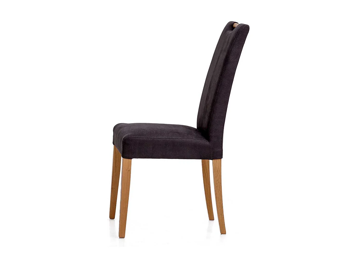 Essstuhl in Anthrazit Gestell aus Massivholz Eiche (2er Set)