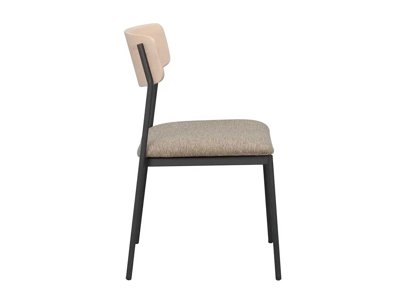 Stuhl Küche Esstischstuhl mit Gestell aus Metall und Rückenlehne aus Holz (2er Set)