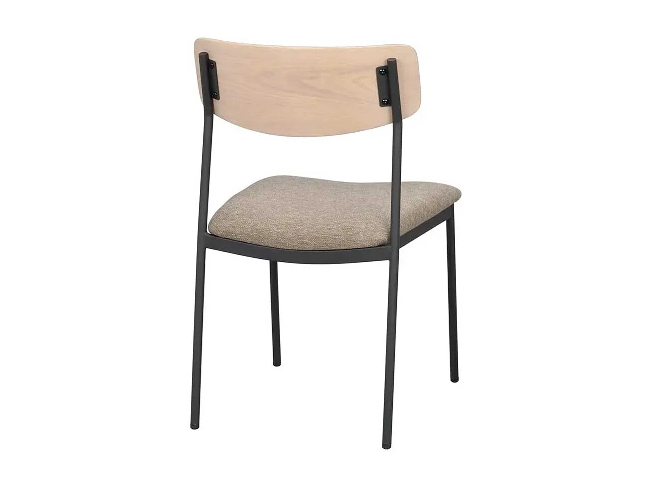 Stuhl Küche Esstischstuhl mit Gestell aus Metall und Rückenlehne aus Holz (2er Set)