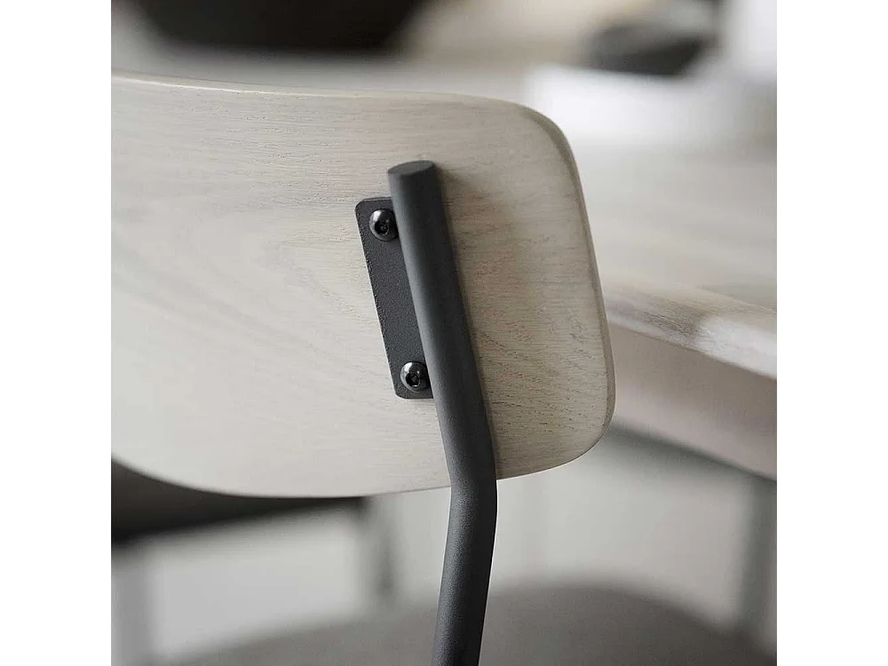 Stuhl Küche Esstischstuhl mit Gestell aus Metall und Rückenlehne aus Holz (2er Set)