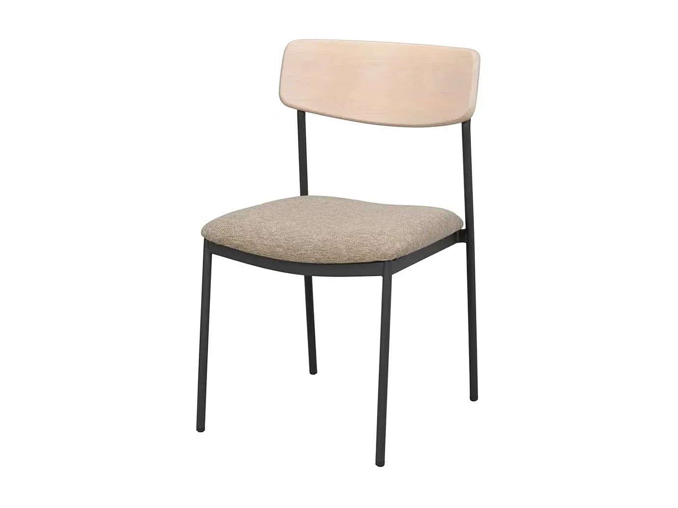 Stuhl Küche Esstischstuhl mit Gestell aus Metall und Rückenlehne aus Holz (2er Set)