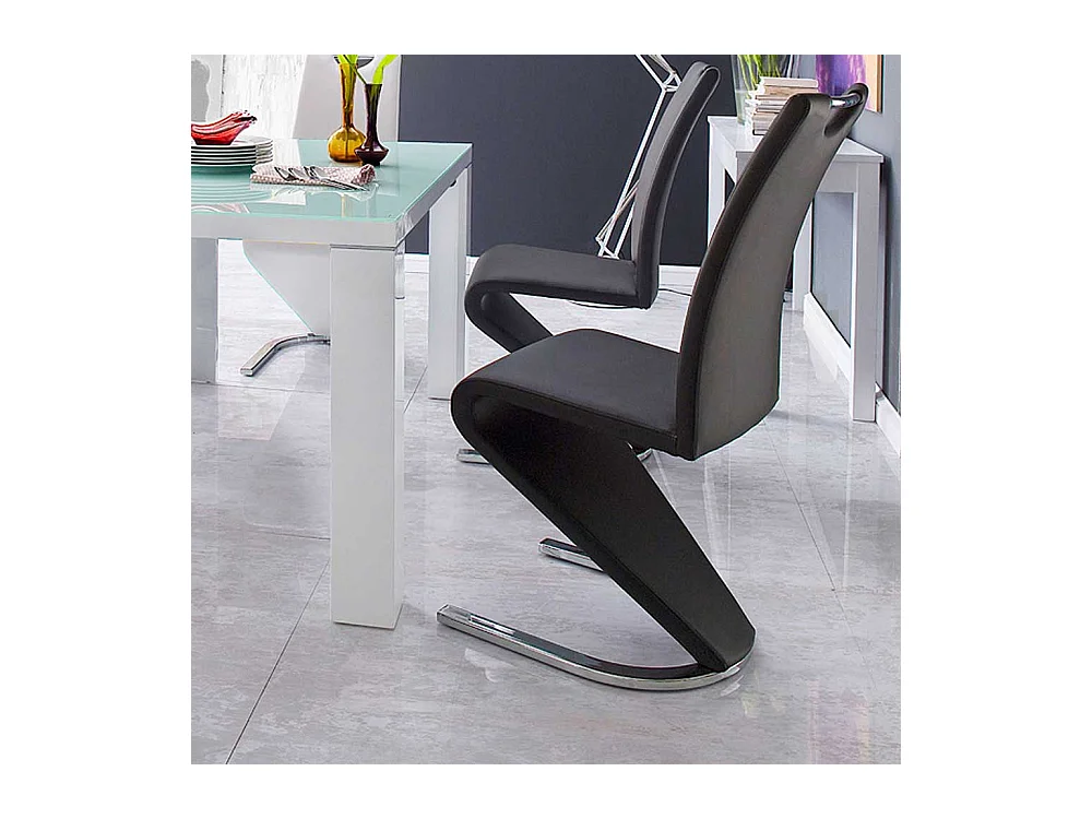 Swingstuhl in Schwarz modern (2er Set)