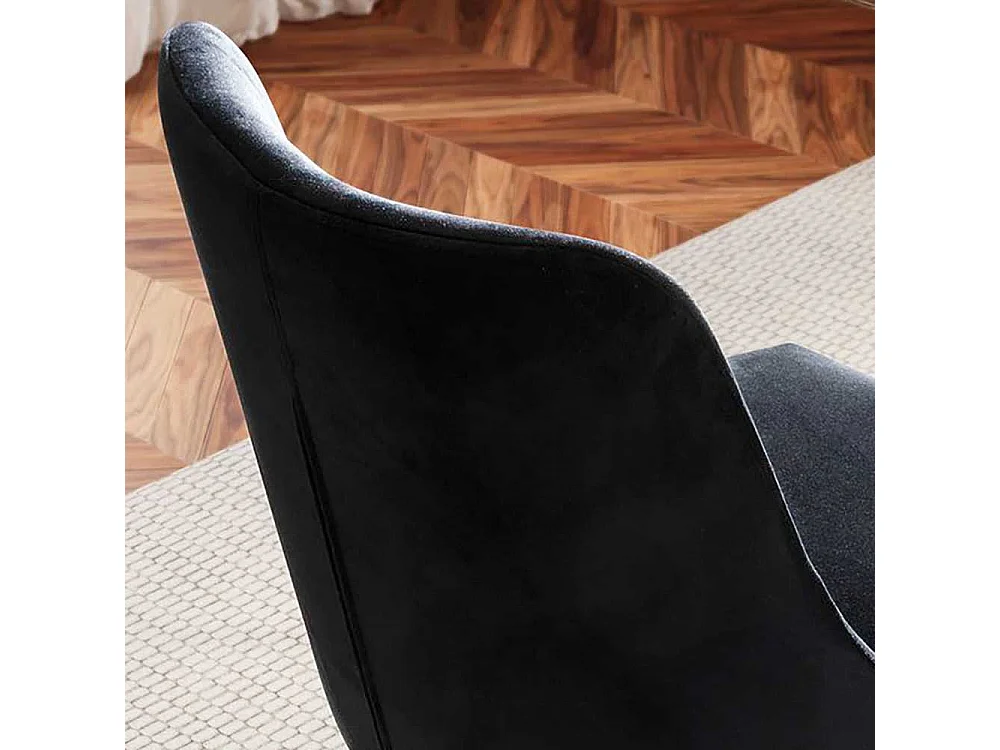 Esstischstuhl Polsterstuhl Esszimmer in Schwarz und Goldfarben