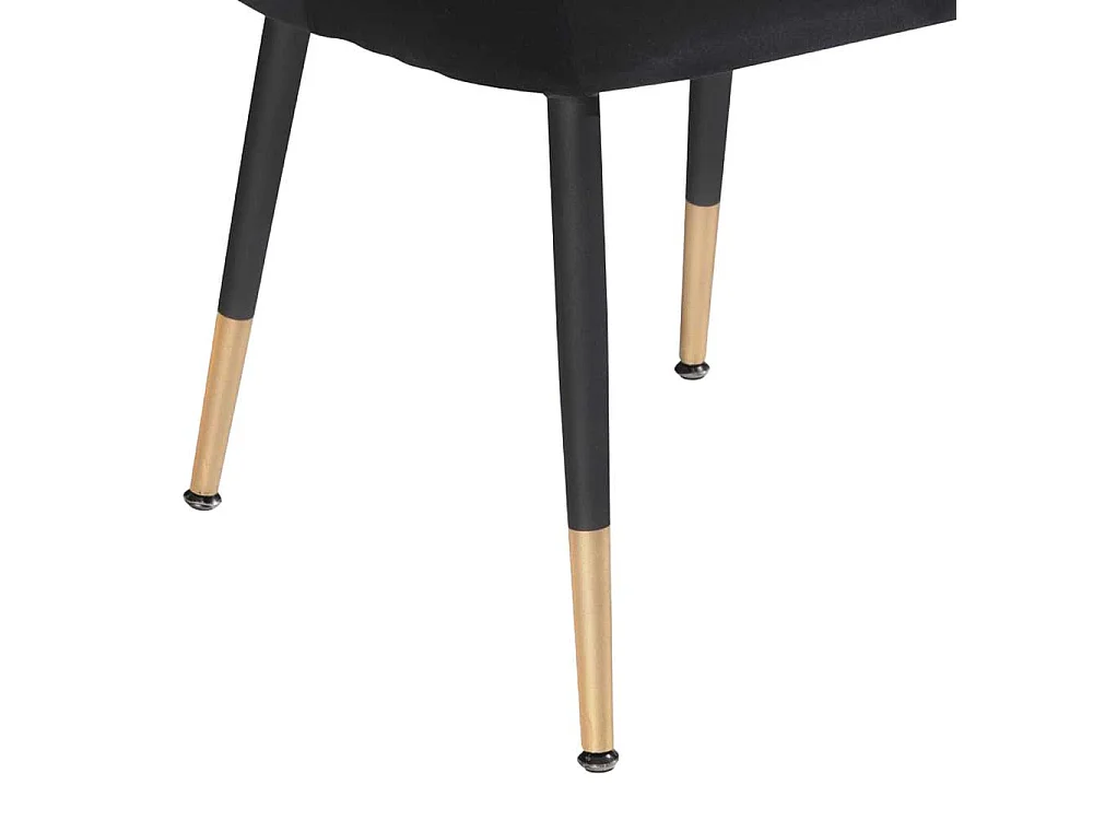 Esstischstuhl Polsterstuhl Esszimmer in Schwarz und Goldfarben