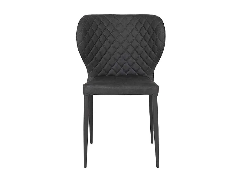 Esstisch Stapelstühle aus Kunstleder Metall (4er Set)