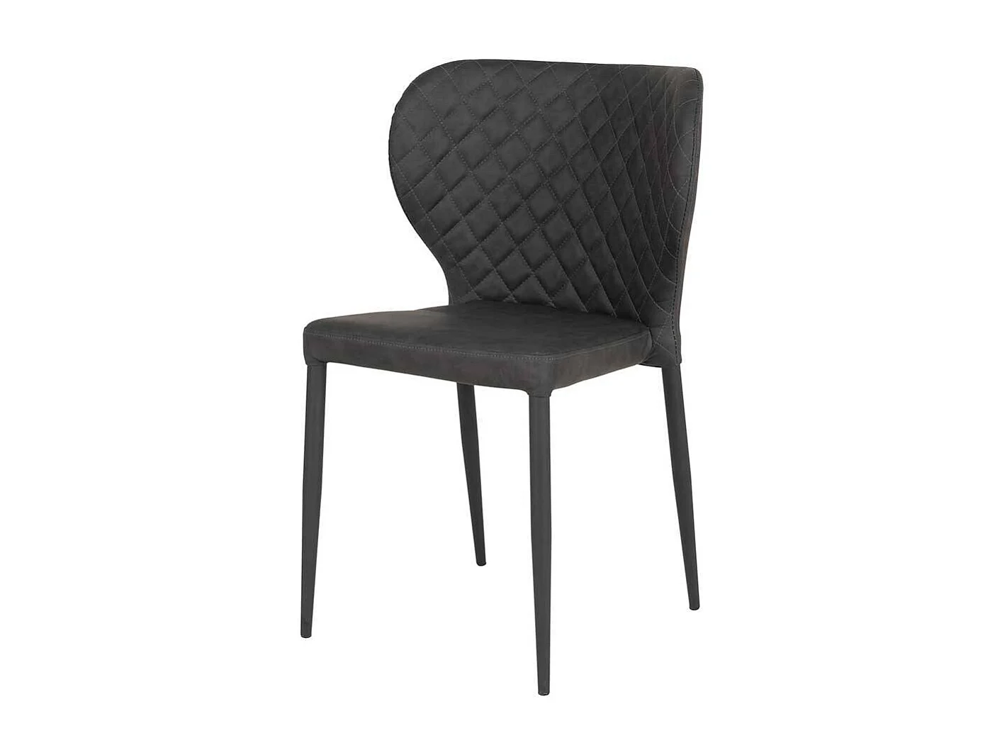 Esstisch Stapelstühle aus Kunstleder Metall (4er Set)