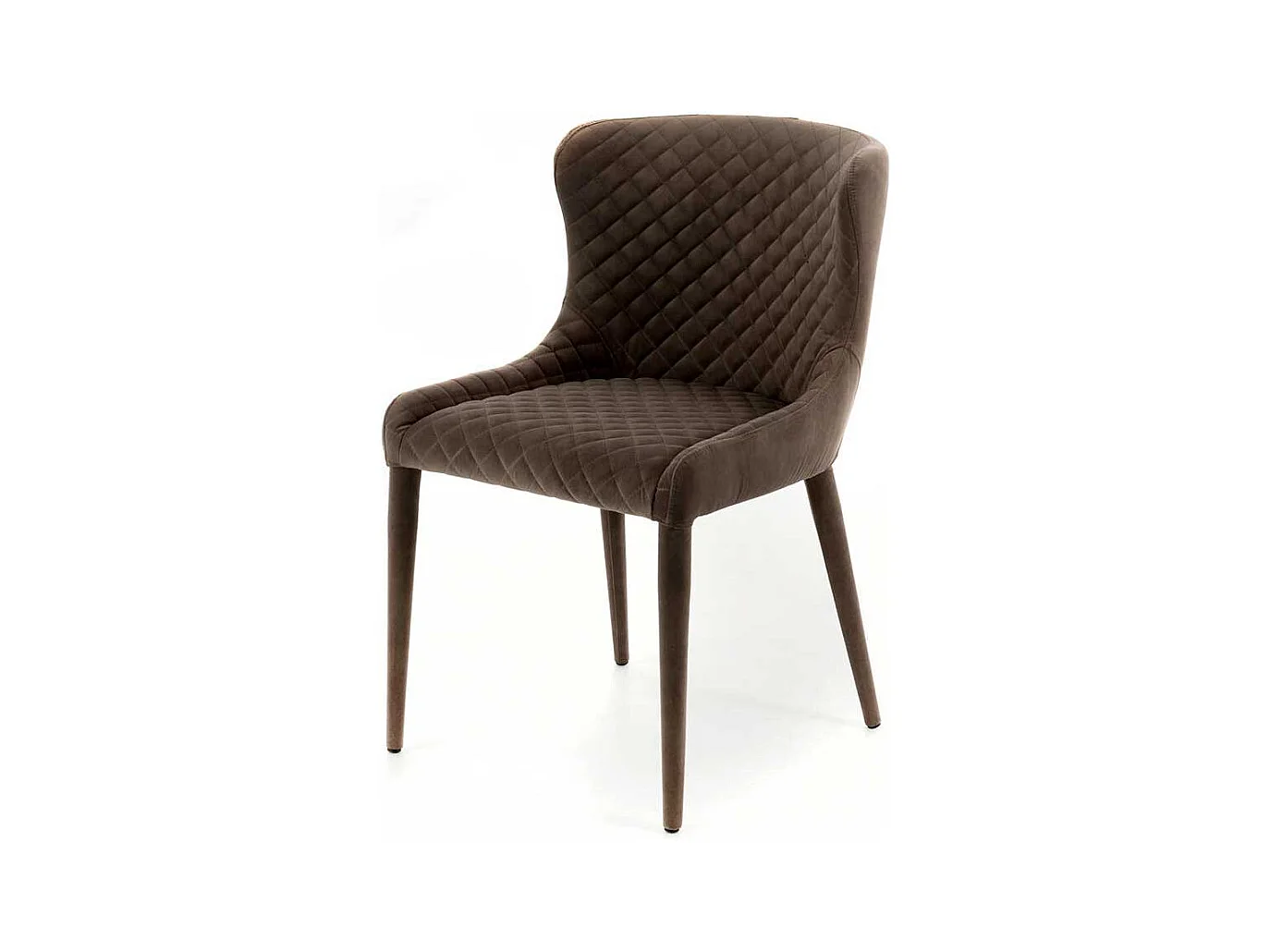 Polsterstuhl gesteppt in Taupe Samt bezogenen Füßen