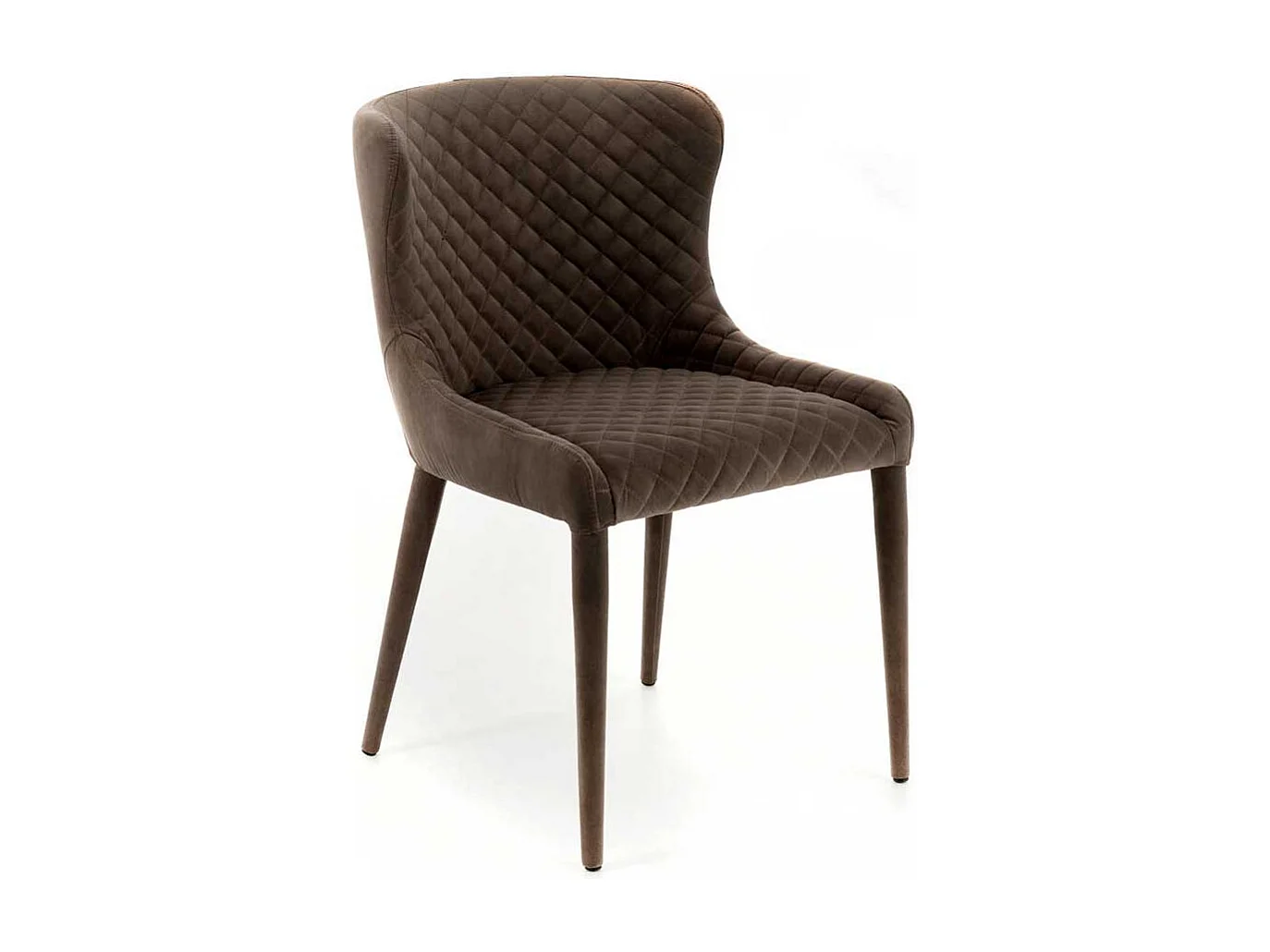 Polsterstuhl gesteppt in Taupe Samt bezogenen Füßen