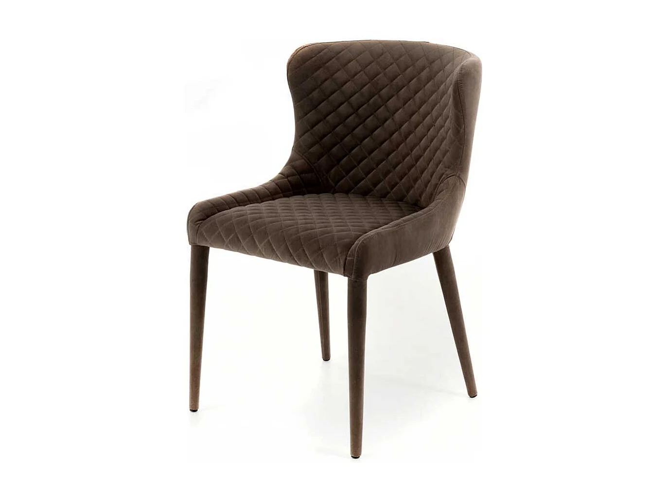 Polsterstuhl gesteppt in Taupe Samt bezogenen Füßen