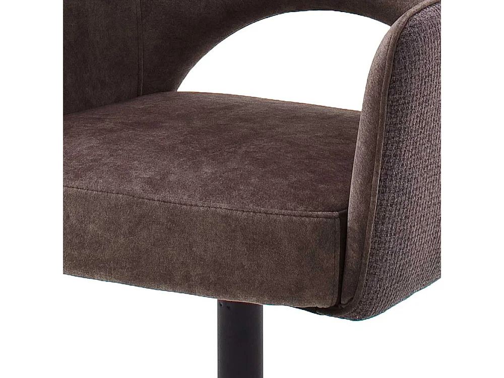 Drehstuhl in Hellbraun und Schwarz Armlehnen (2er Set)