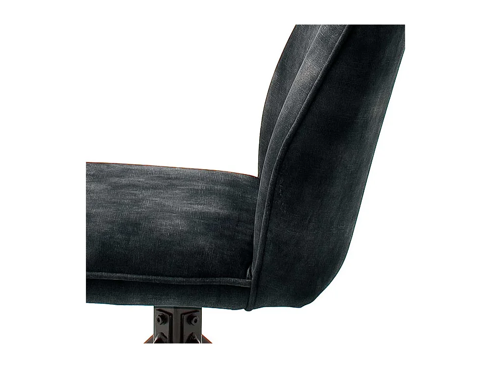 Drehbare Esszimmer Stühle in Anthrazit Velours Metallgestell schwarz (2er Set)