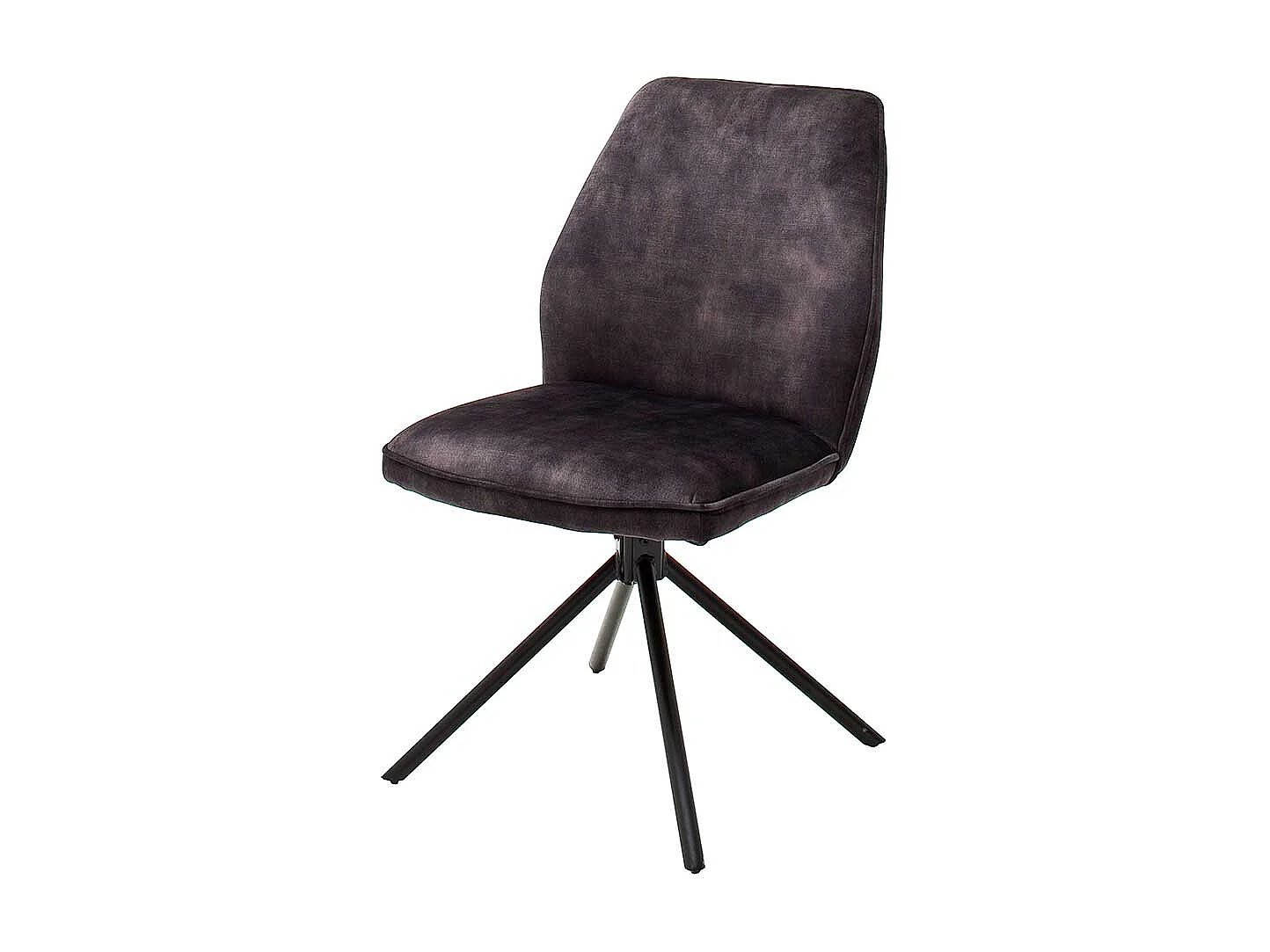 Drehbare Esszimmer Stühle in Anthrazit Velours Metallgestell schwarz (2er Set)