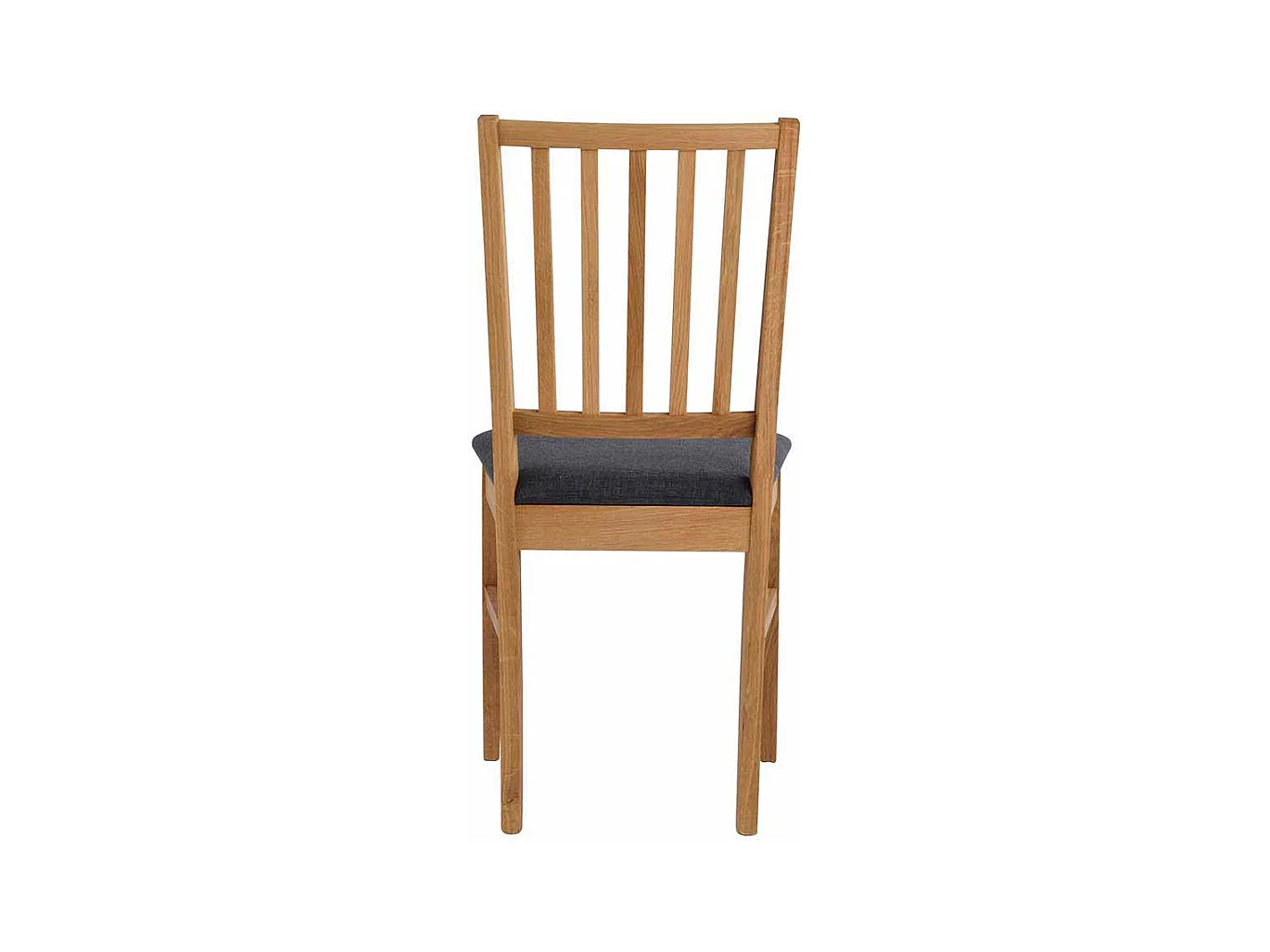 Esszimmerstuhl aus Eiche Massivholz Grau Webstoff (2er Set)