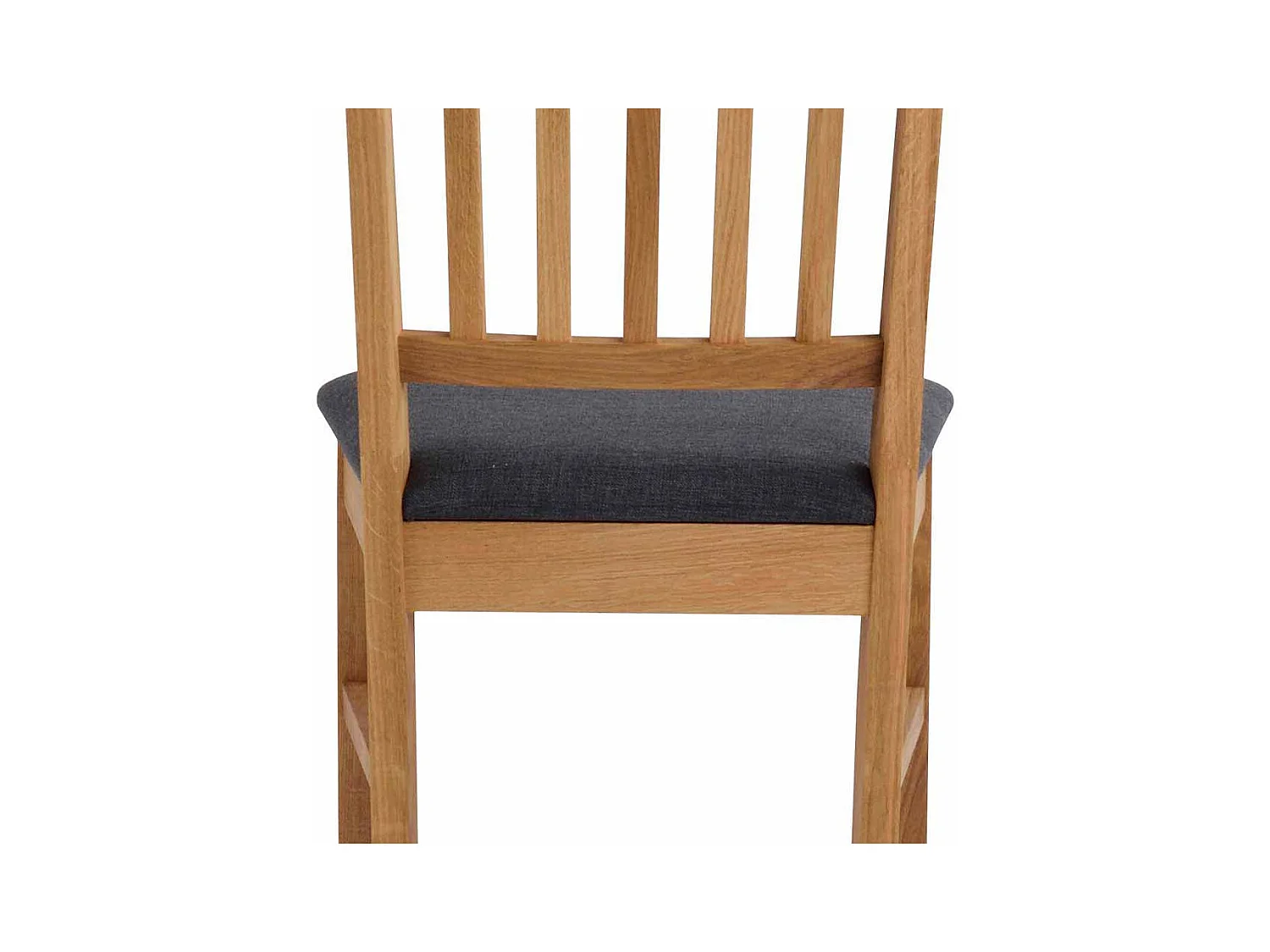 Esszimmerstuhl aus Eiche Massivholz Grau Webstoff (2er Set)