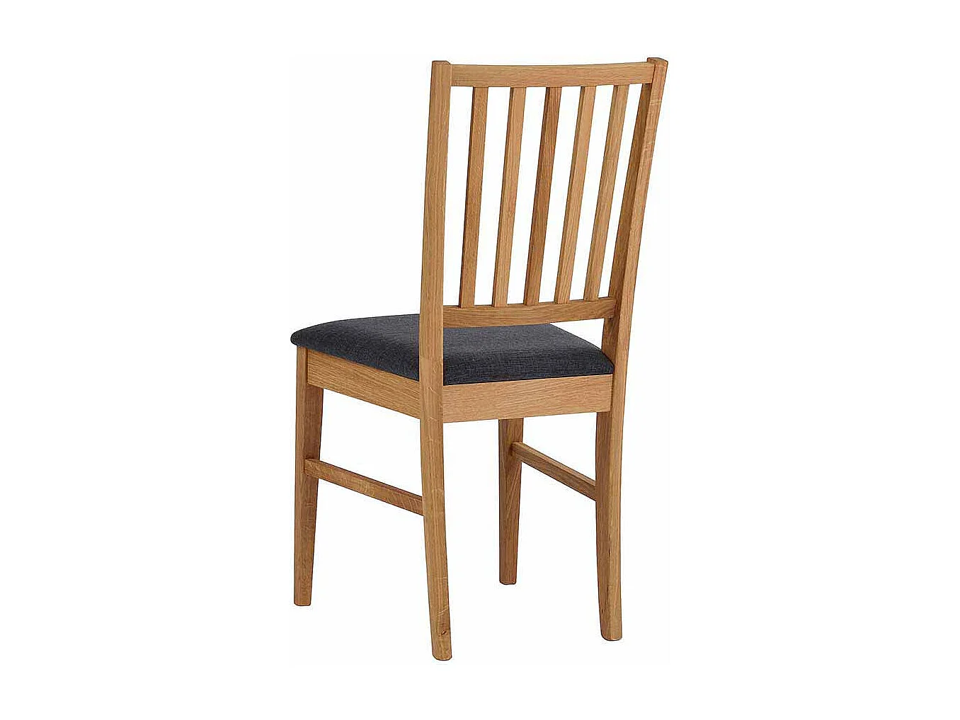 Esszimmerstuhl aus Eiche Massivholz Grau Webstoff (2er Set)