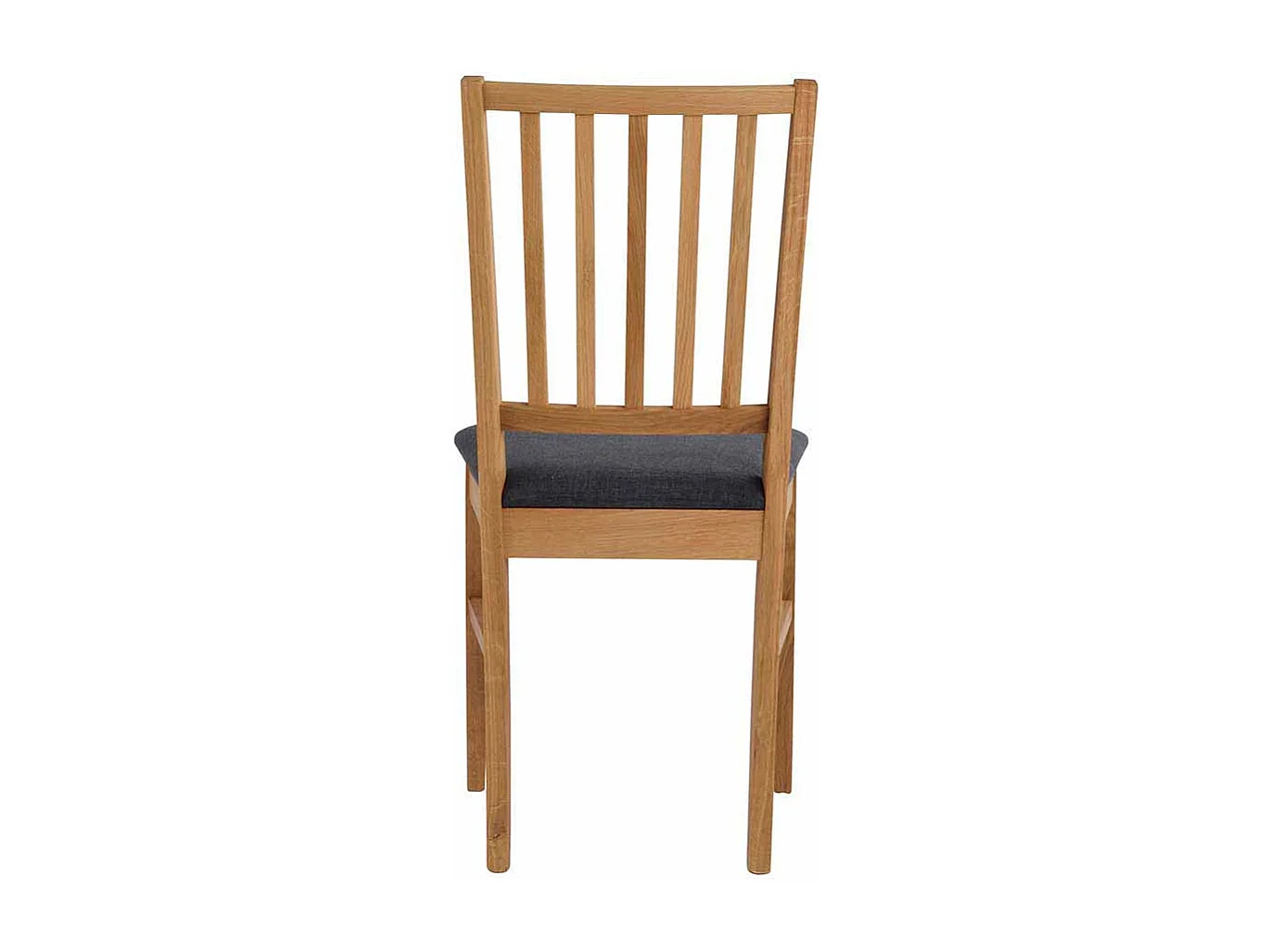 Esszimmerstuhl aus Eiche Massivholz Grau Webstoff (2er Set)