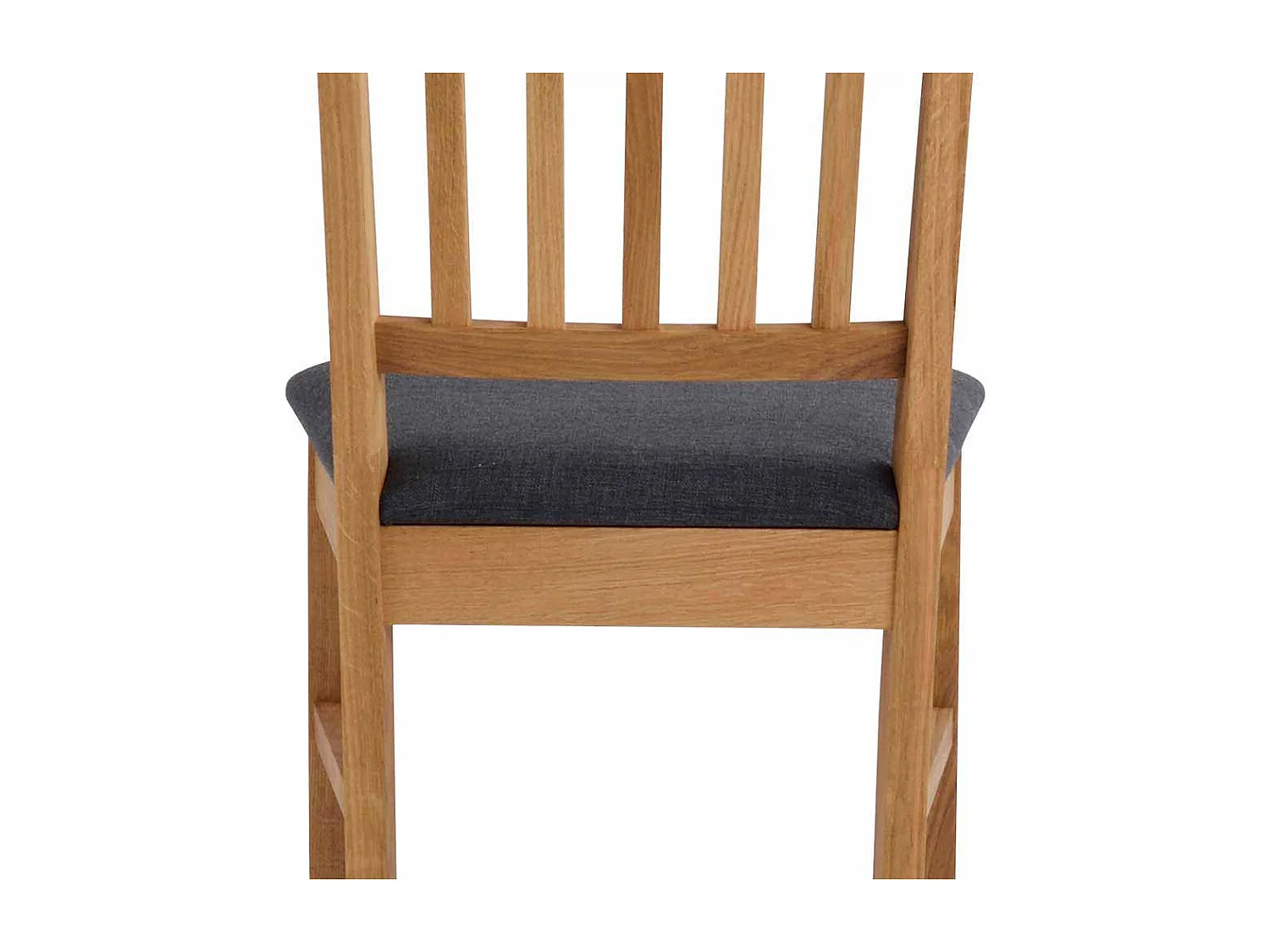 Esszimmerstuhl aus Eiche Massivholz Grau Webstoff (2er Set)