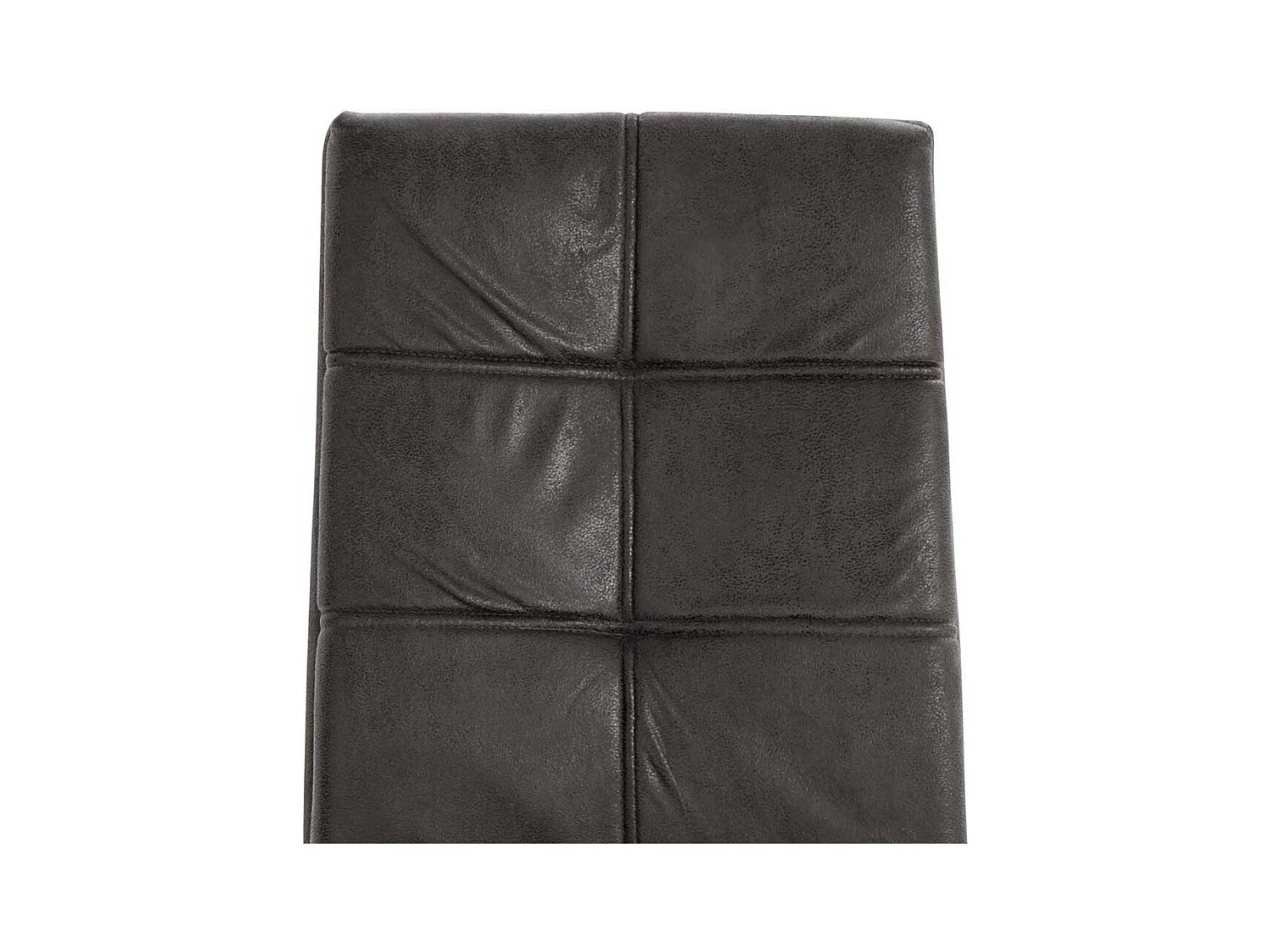 Freischwingerstühle in Anthrazit und Chrom rechteckigen Steppungen (2er Set)