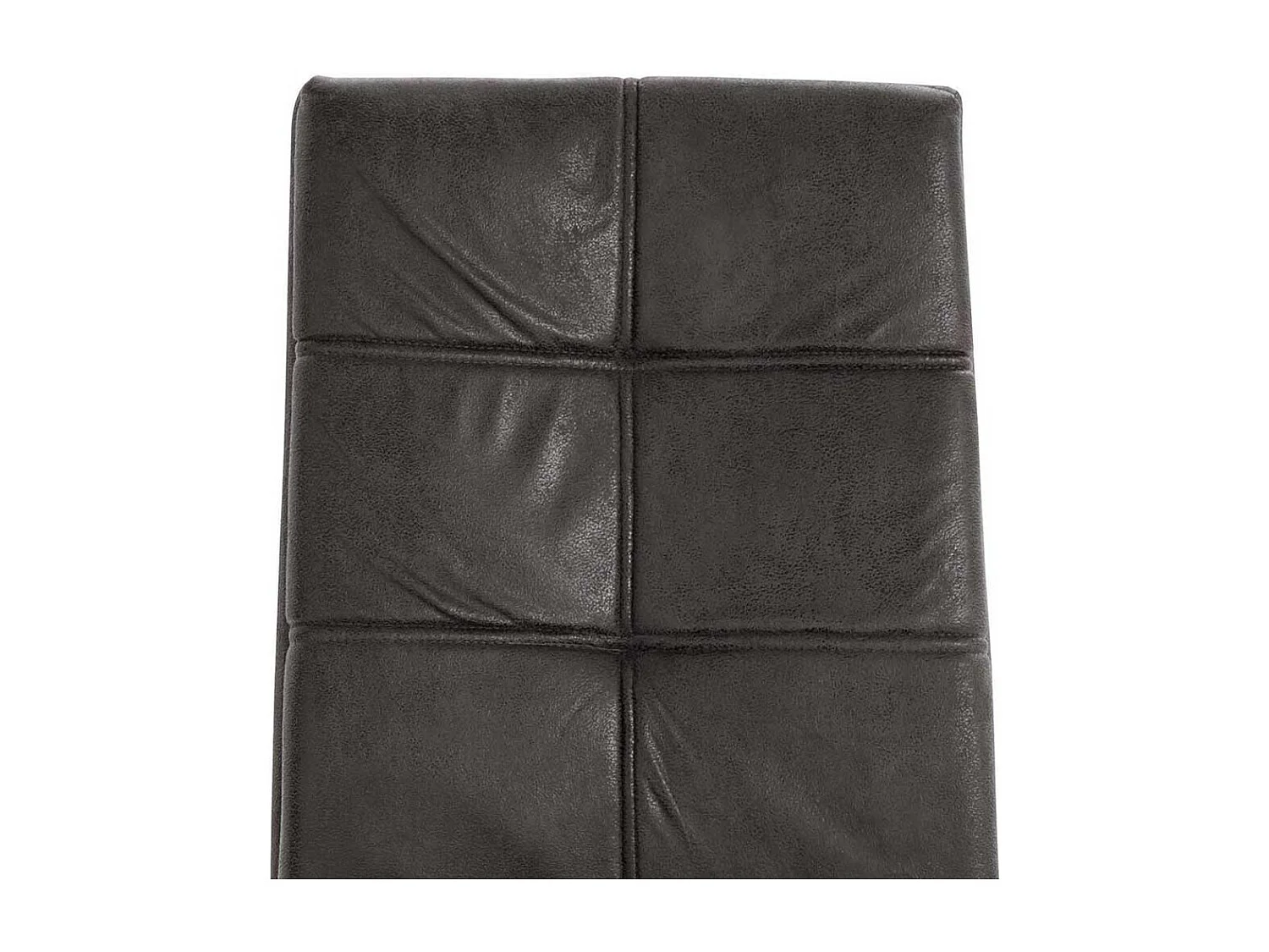 Freischwingerstühle in Anthrazit und Chrom rechteckigen Steppungen (2er Set)