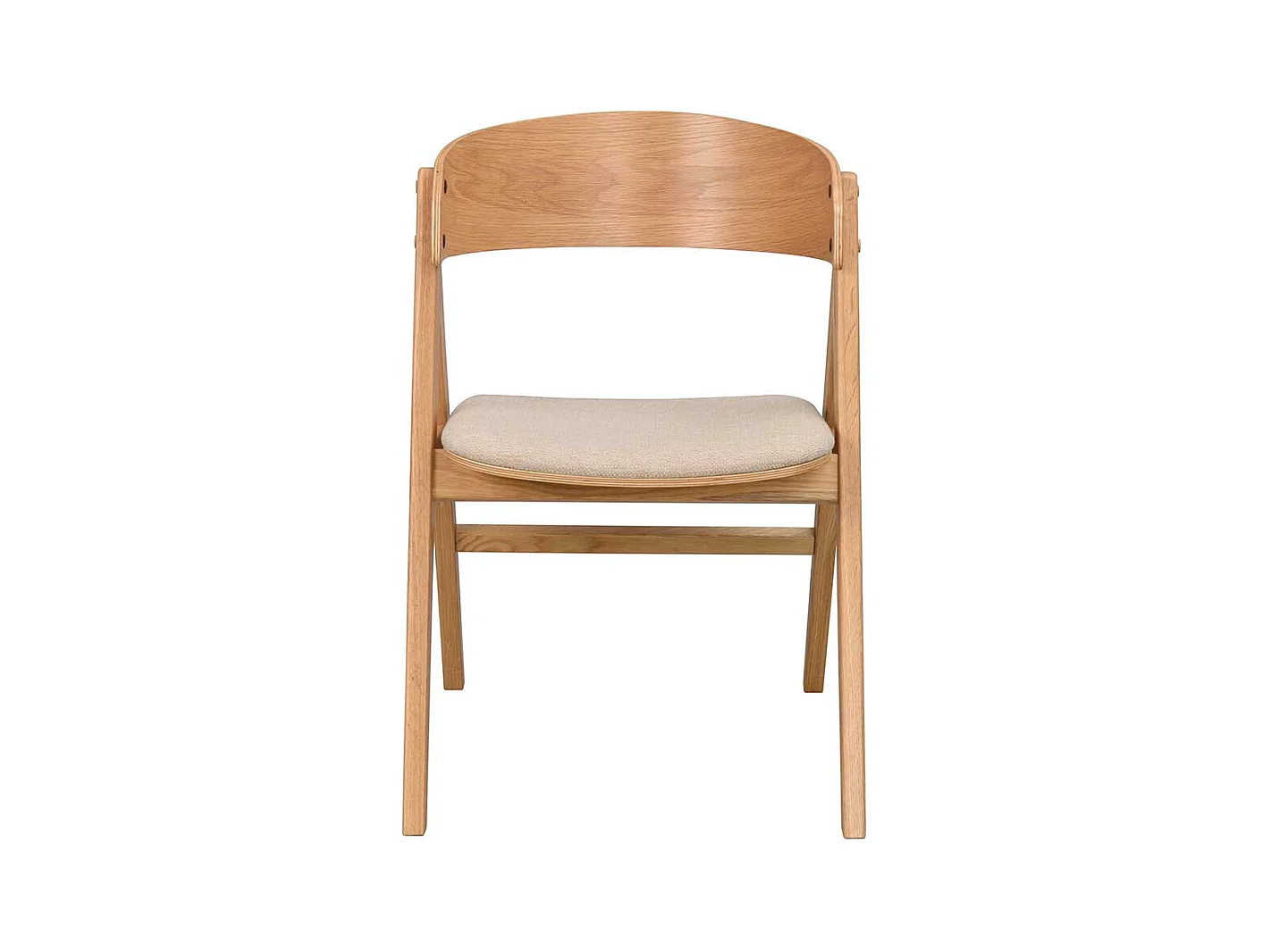 Skandi K�chenst�hle in Eichefarben Webstoff Beige (2er Set)